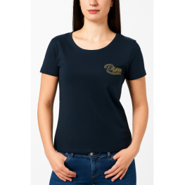 Paco & Co Γυναικείο T-shirt Strash Βαμβάκι Normal Fit  μαύρο